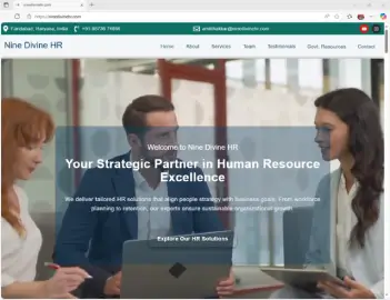 Co-Founder of Nine Divine HR – Client Testimonial on VijayDesigns Portfolio